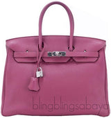 Birkin 35 Bois de Rose Taurillon Clem