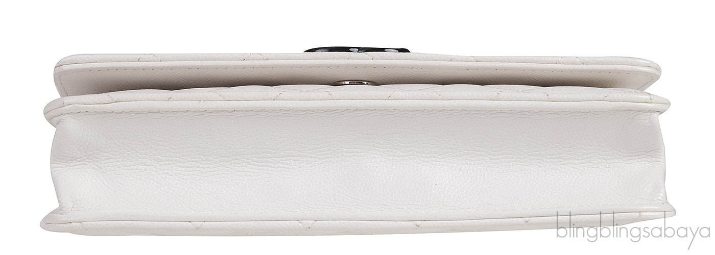 Chanel White Caviar Quilted My Everything WOC Bag