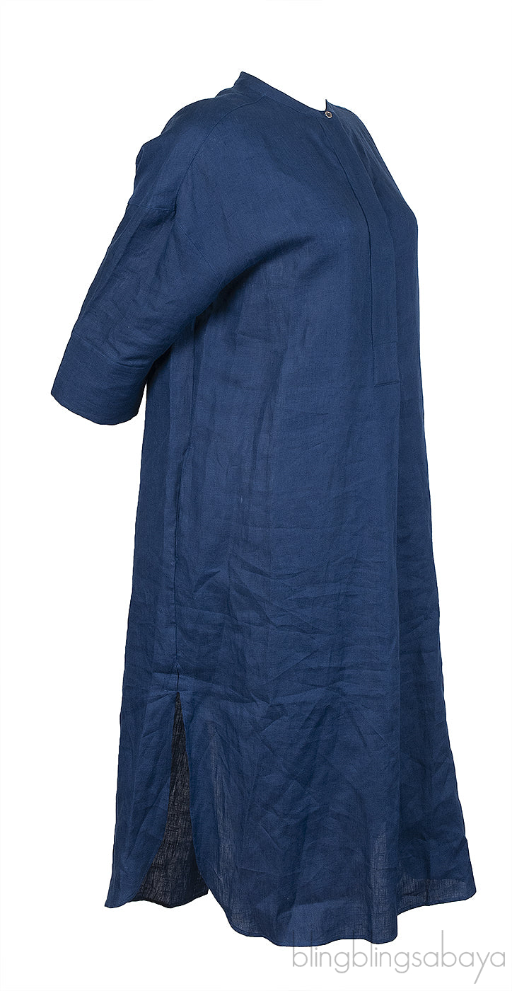 Loro Piana Abito Lindsie Solaire Linen Shift Dress