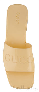 Yellow Rubber Slide Sandals