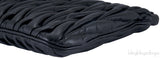 Black Matelasse Leather Clutch