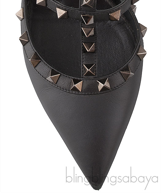 So Black Rockstud Heels