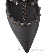 So Black Rockstud Heels