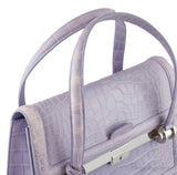 Christian Dior Mitzah Lilac  Crocodile Medium Tote