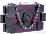 LEGO Purple Plexiglass Clutch Bag