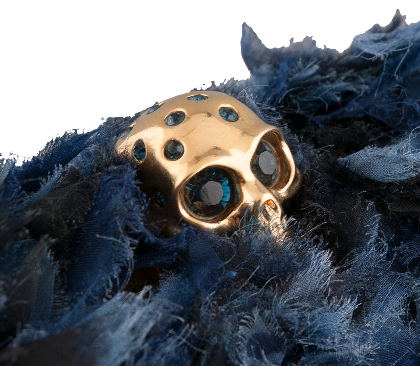 Alexander McQueen Skull Fabric Embellished Hard Clutch