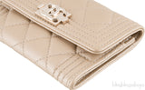 Gold Quilted Card Holder