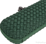 Emerald Green Intrecciato Knot Clutch
