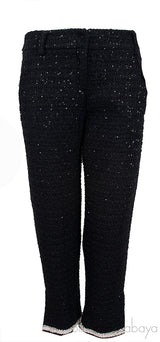 Black Tweed Sequin Trouser