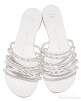 Silver Crystal Sandals
