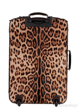Leopard Pony Hair Medium Luggage Trolley