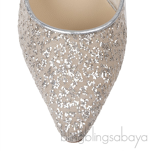 Jimmy Choo Romy 85 Glitter Pumps