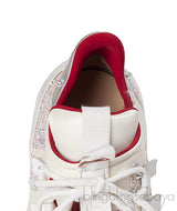 Christian Louboutin White Glitter Donna Sneakers