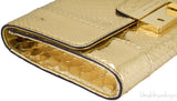 Gia Gold Python Clutch