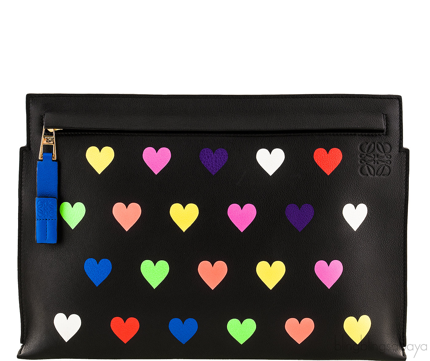 Hearts T Pouch Clutch