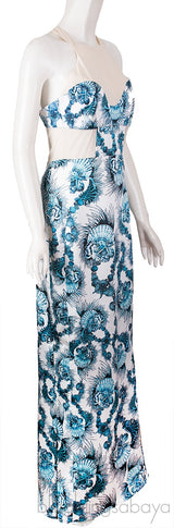 Shell Printed Sleeveless Maxi Dress