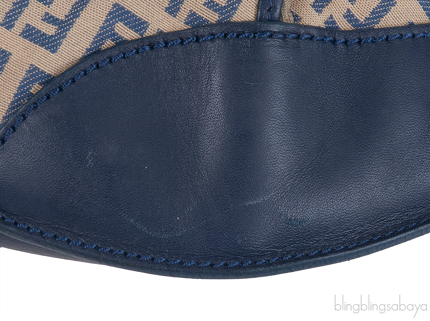 Fendi Blue FF Printed Canvas Hobo