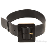 Black Patent Wide Buckle Belt