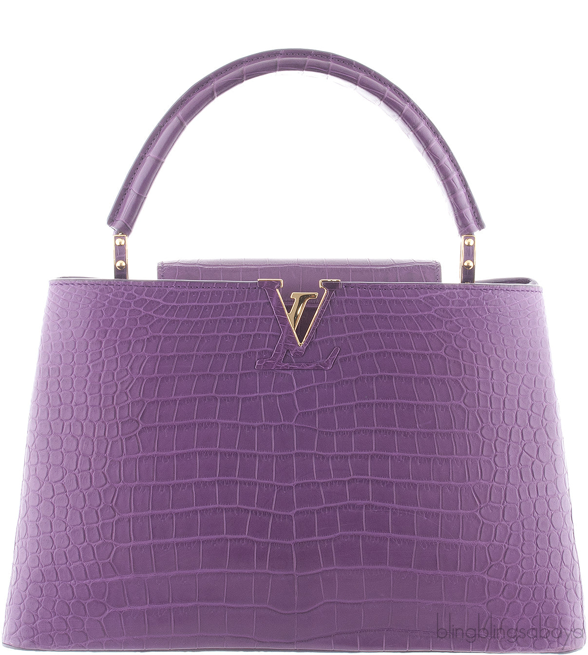 Purple Capucines Crocodile MM*