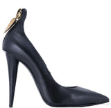 Black Ester Zipper Pumps