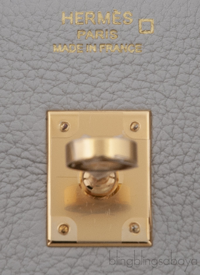 Birkin 25 Touch Grey Perle Crocodile Matte Togo GHW