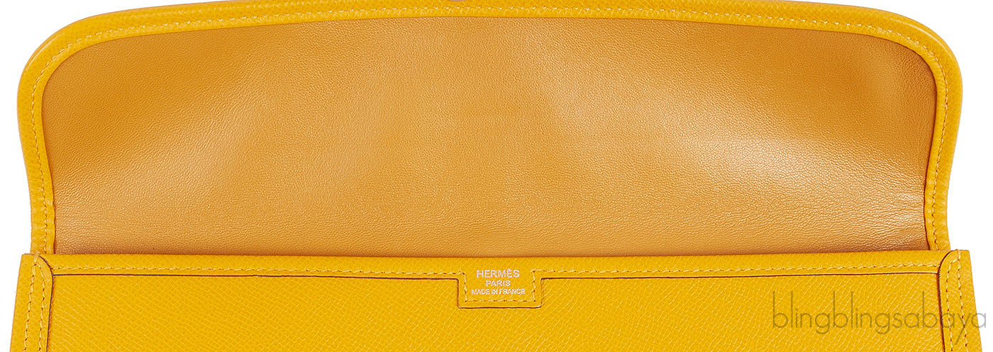 Jige Elan Clutch Epsom Jaune d\'Or