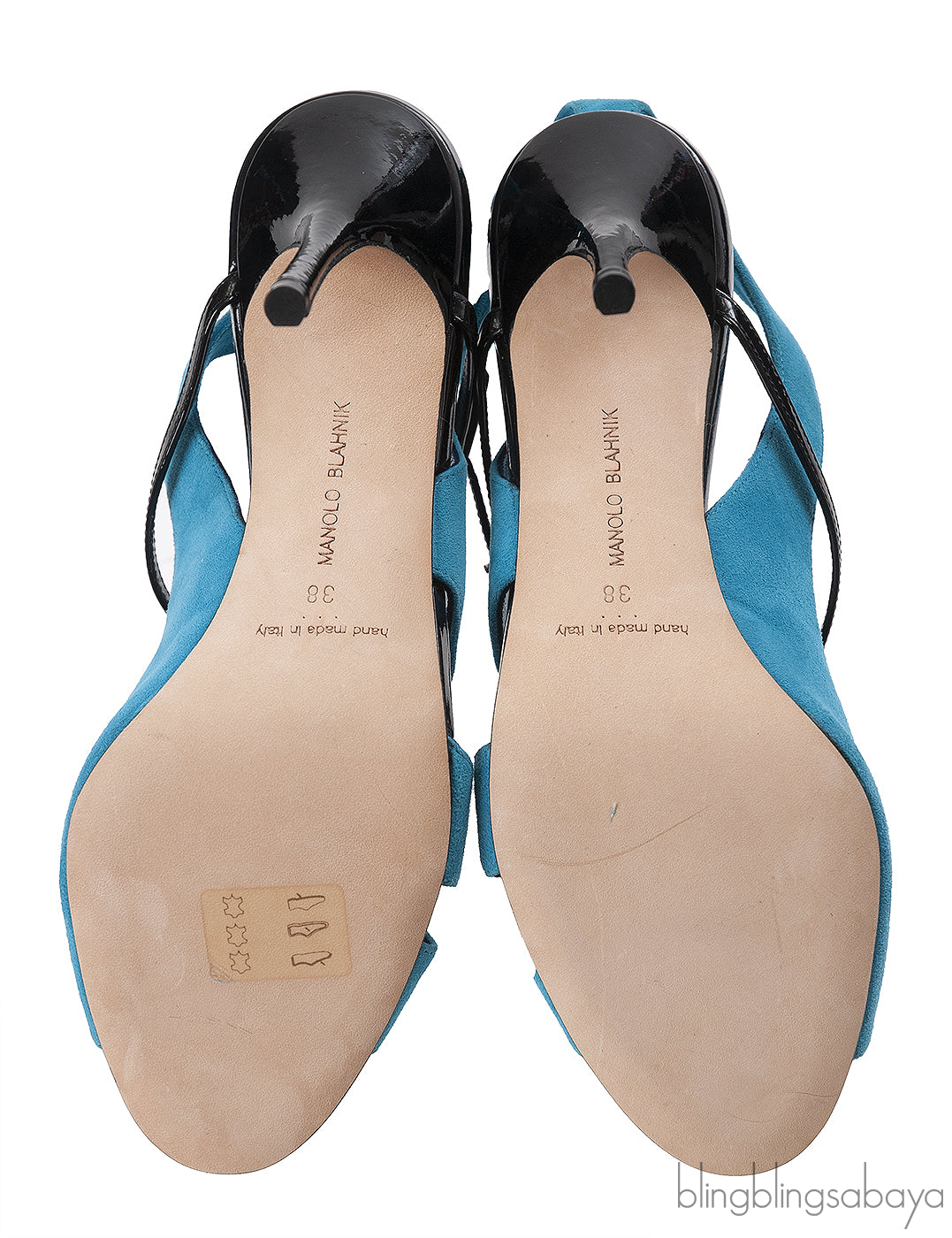 Manolo Blahnik Bi-color Strappy Sandals