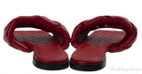 Bottega Veneta Intrecciato Lido Flat Sandals Red