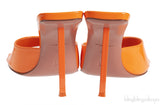 Amina Muaddi Orange Laura 95 Mules
