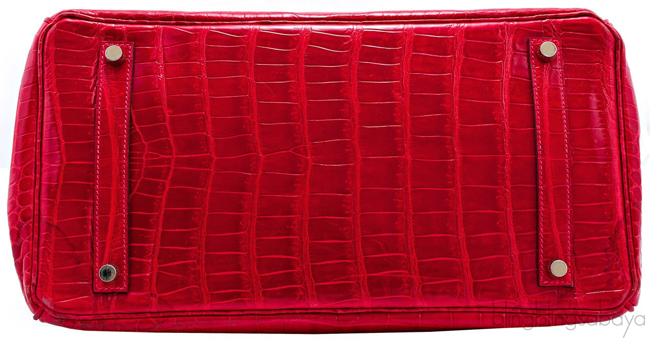 Birkin 35 Red Braise Shiny Croco