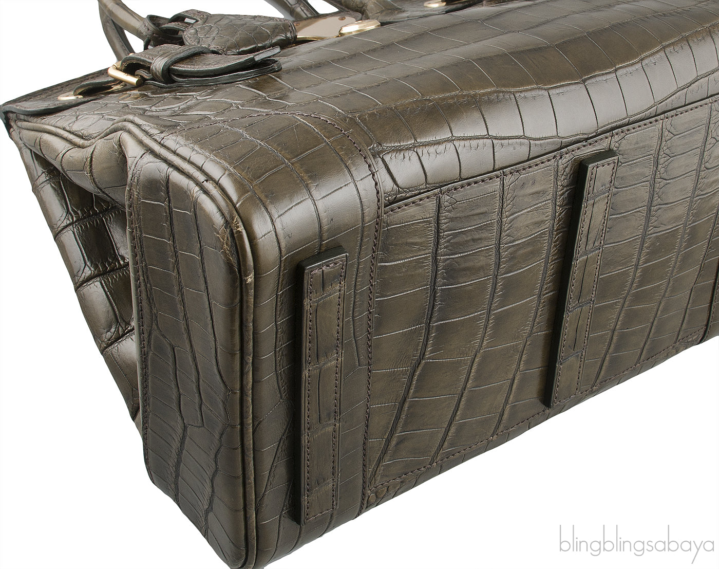 Ricky Alligator Moss Green Bag