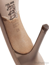 Gina Beige Bow Crystal Vamp Sandals