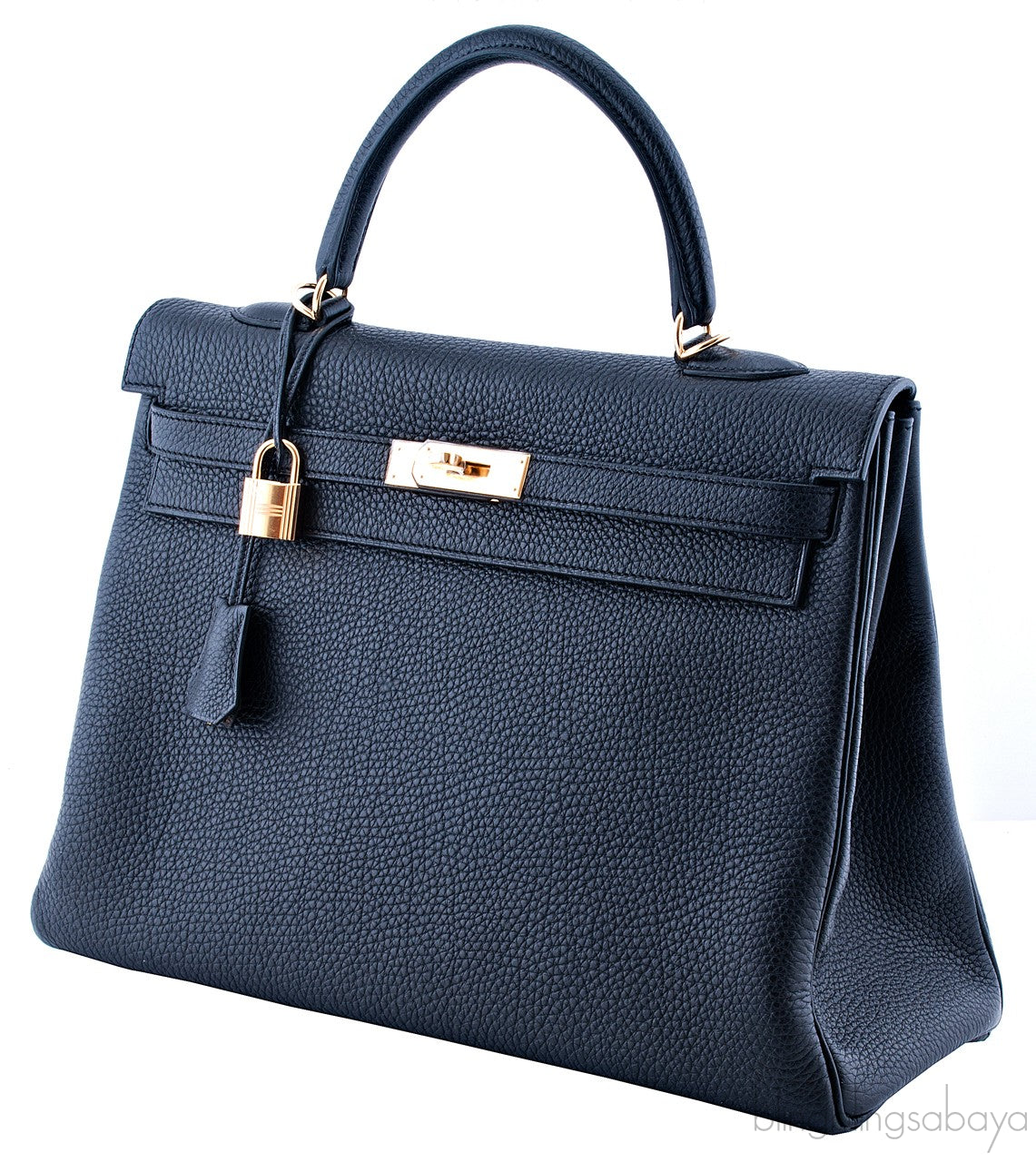 Kelly 35 Black Togo Retourne