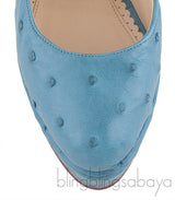 Greta Ostrich Platform Pump