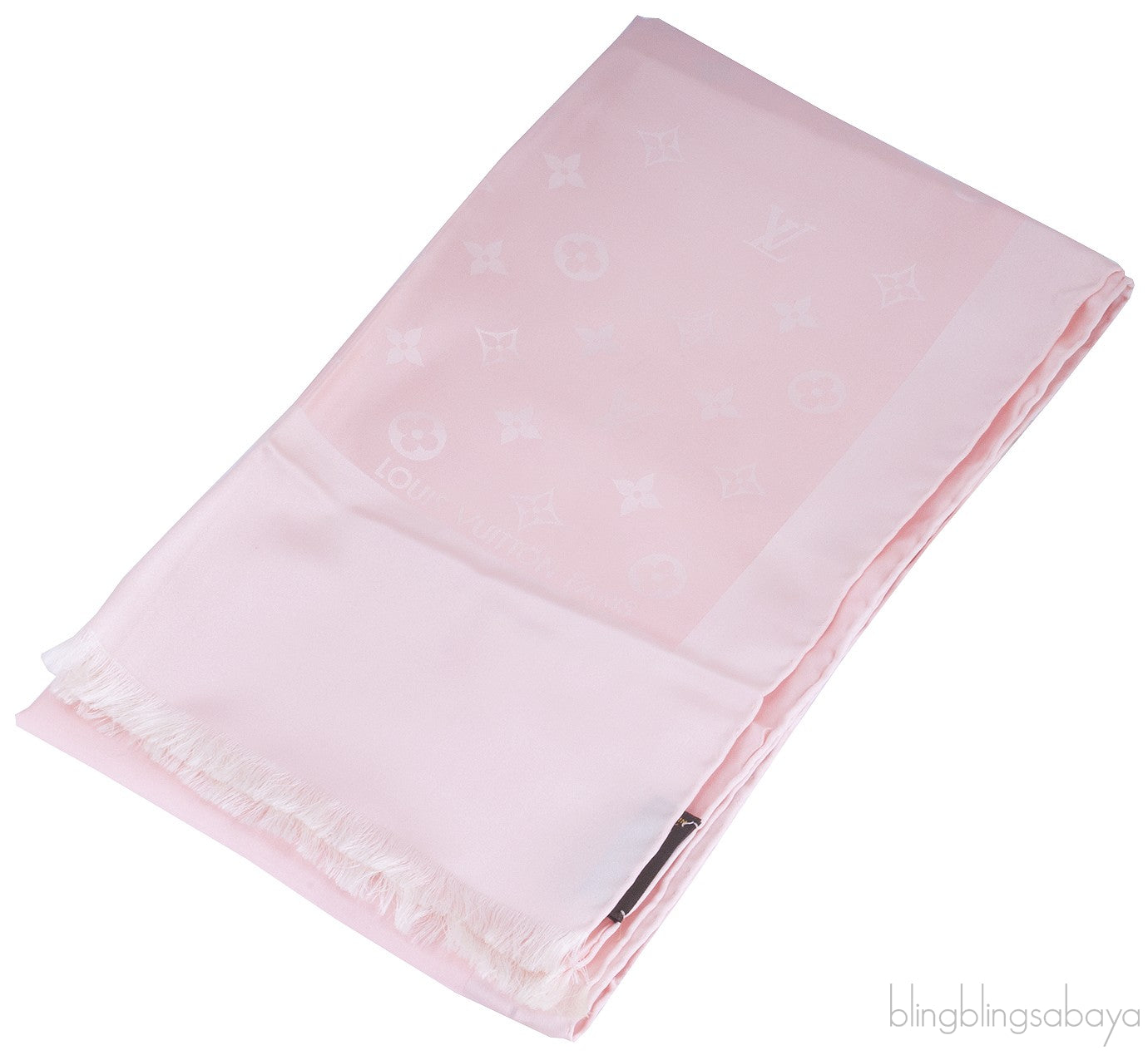 Pink Monogram Silk Scarf