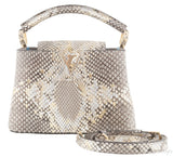 Capucines Gold Python Mini