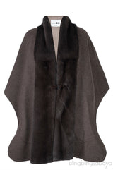 Grey Cashmere & Wool Poncho