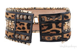 Embellished Leopard-print Waist Belt*