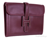 Jige Burgundy Box Clutch