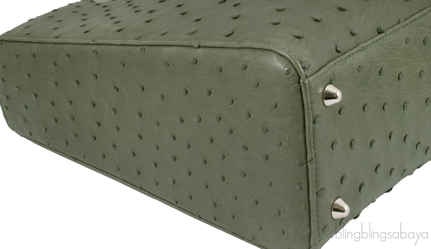 Lady Dior Olive Green Ostrich
