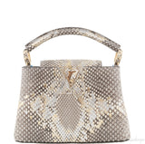 Capucines Gold Python Mini