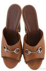 Brown Horsebit Mule