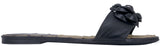 Black Camellia Flat Mules*