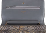 WOC Gold Silver Quilted Python Bag