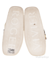 Roger Vivier Light Yellow Slide Blossom Platform Mule