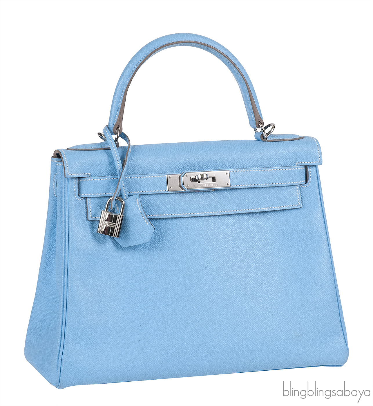Hermès Kelly 28 Retourne Blue Celeste Mykonos Candy Epsom PHW