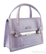 Christian Dior Mitzah Lilac  Crocodile Medium Tote