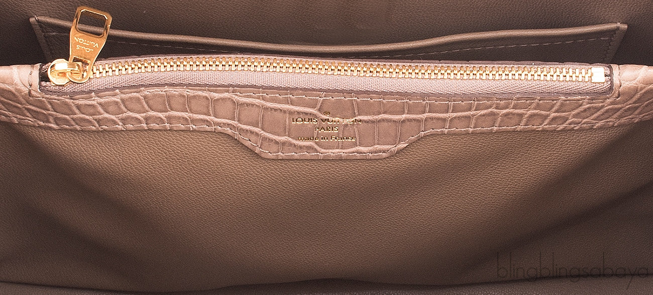 Taupe Capucines Crocodile MM