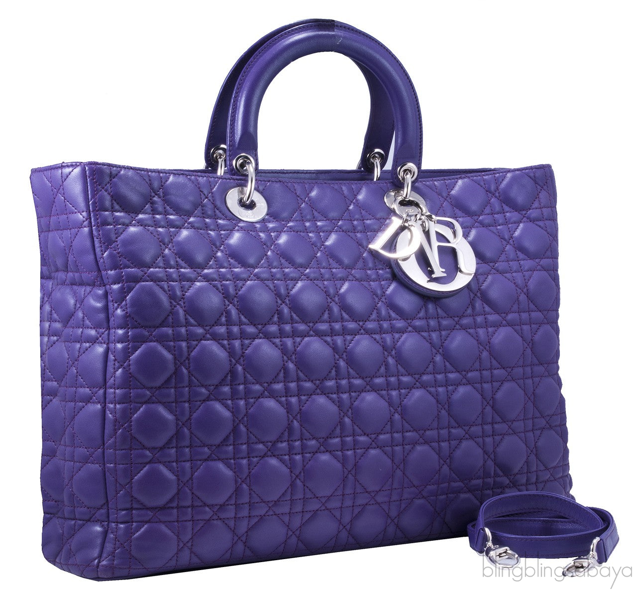 Lady Dior Violet Large Shopping Tote