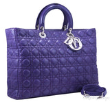 Lady Dior Violet Large Shopping Tote